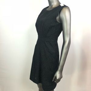New J Crew Textured Eyelet Jaquard Black Dress 2
